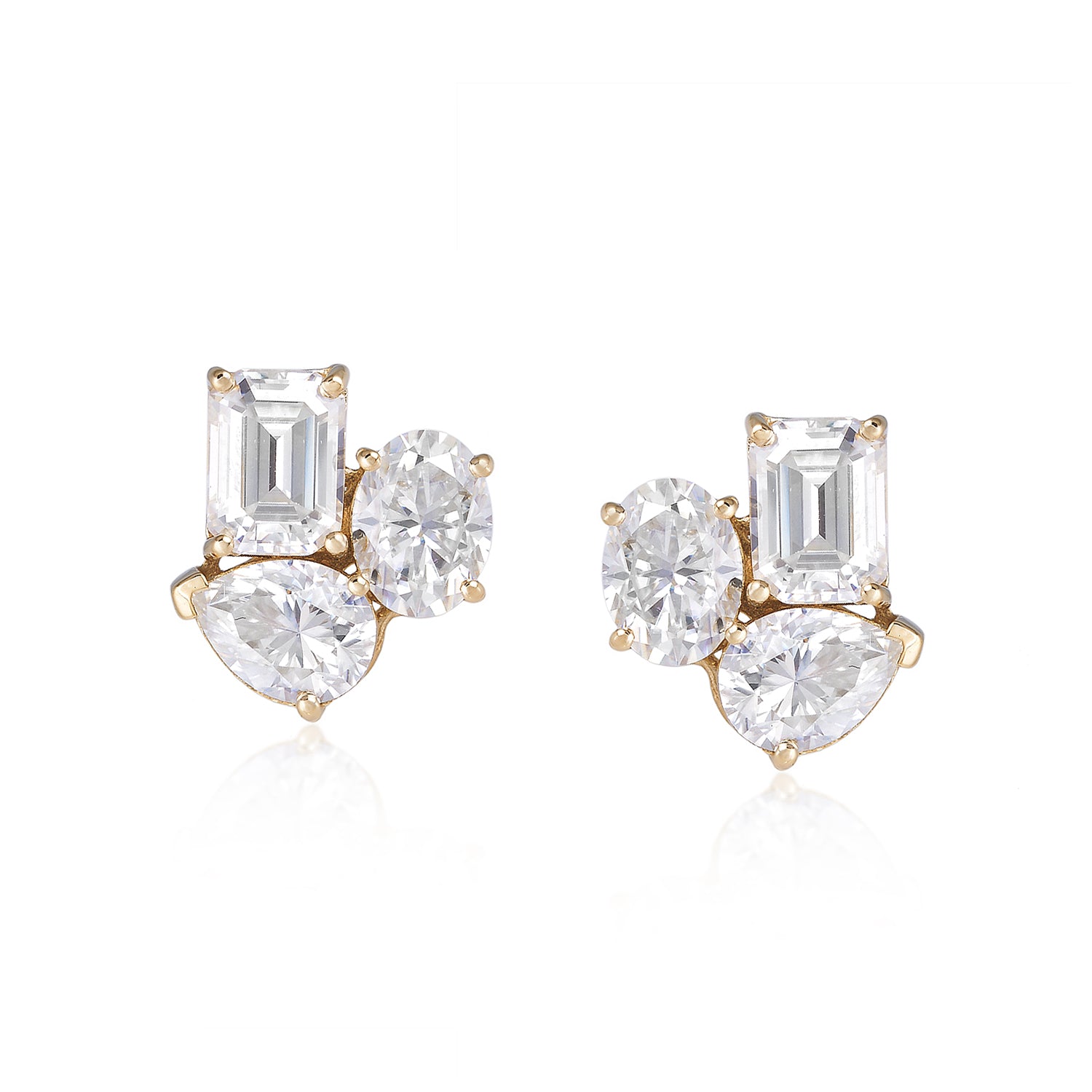 MOISSANITE CLUSTER STUDS