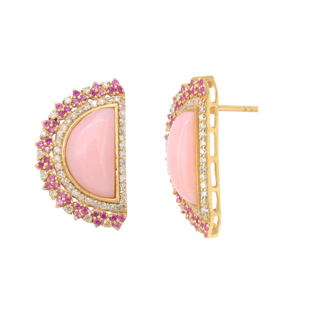 BLUSH DOME EARRINGS