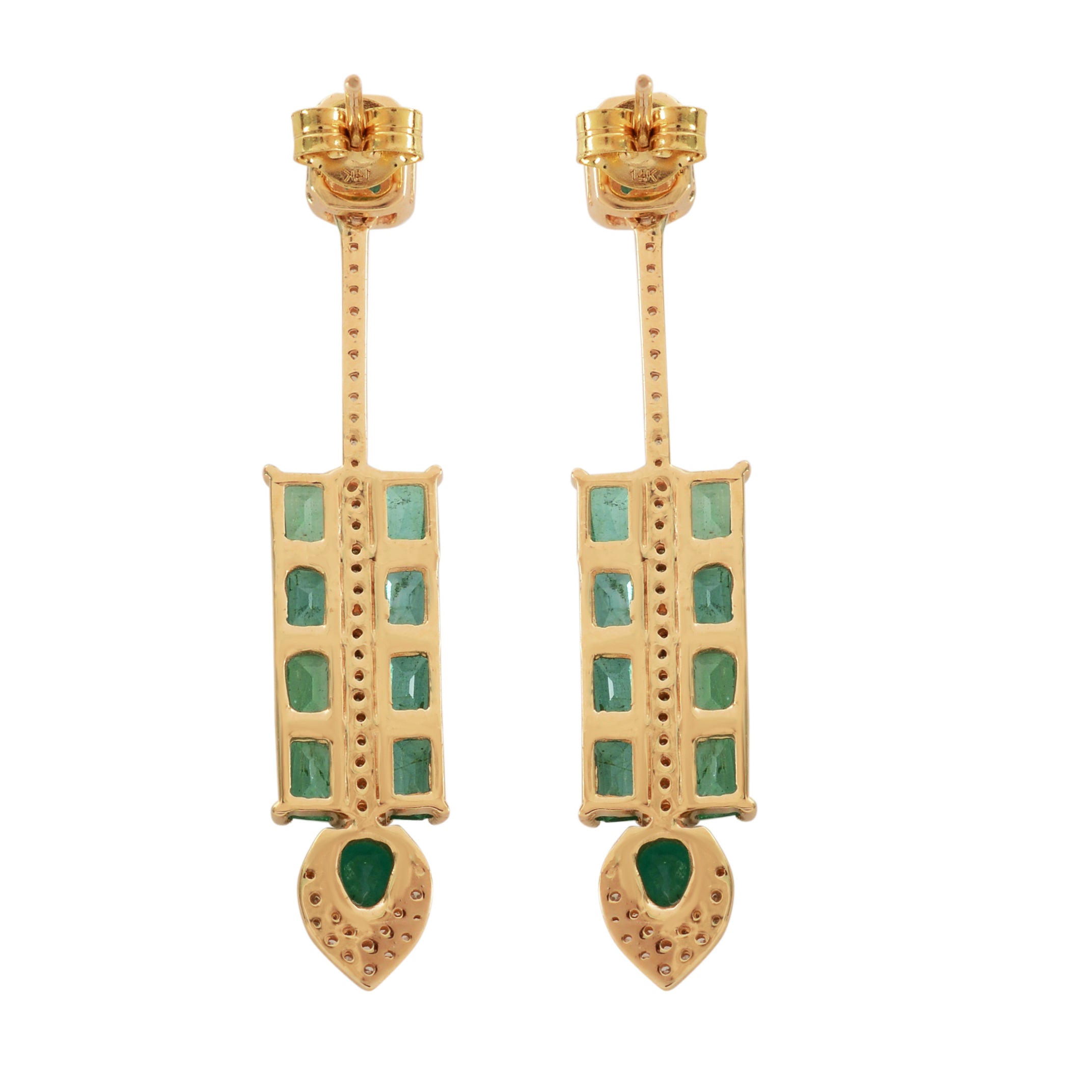 EMERALD ARROW POINT EARRINGS