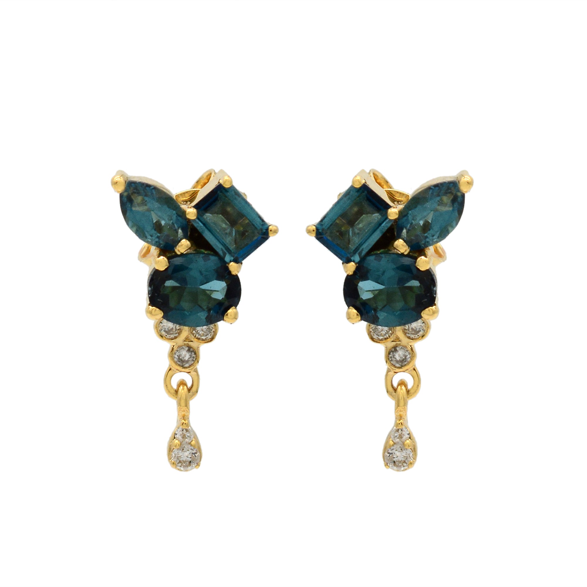 BLUE CASCADE STUDS