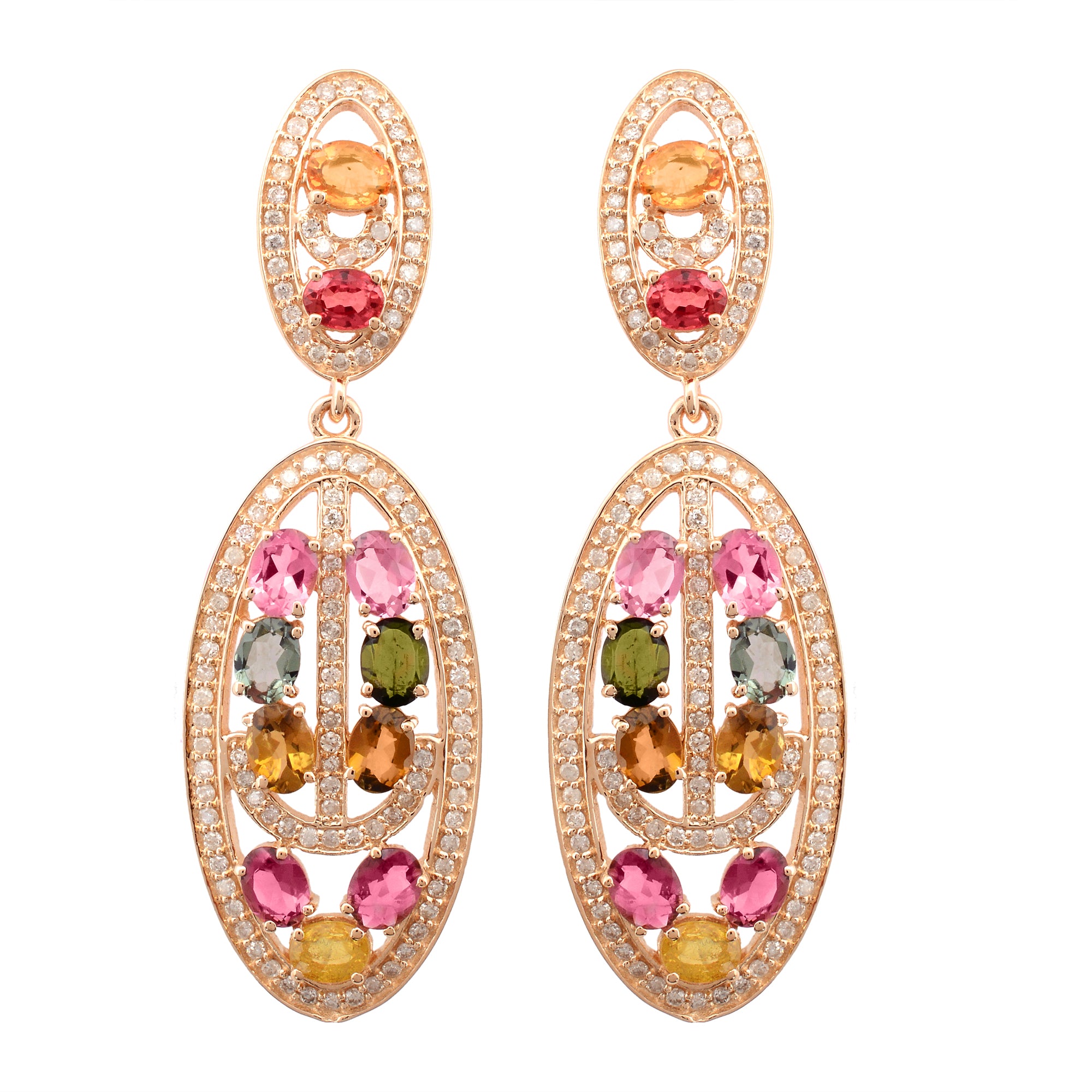 SYMPHONY OF STONES OVAL EARRINGS