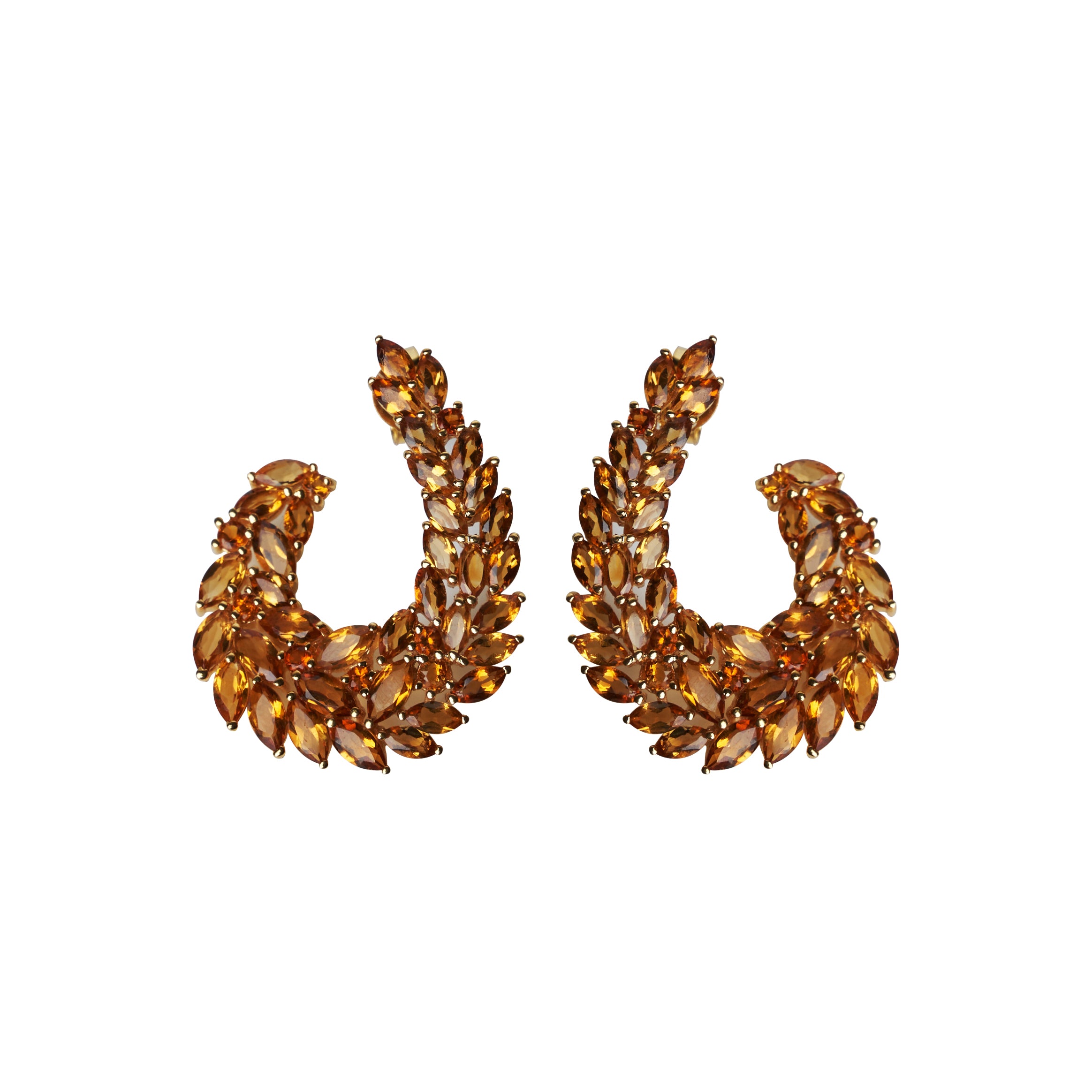 CITRINE SWOOP EARRINGS