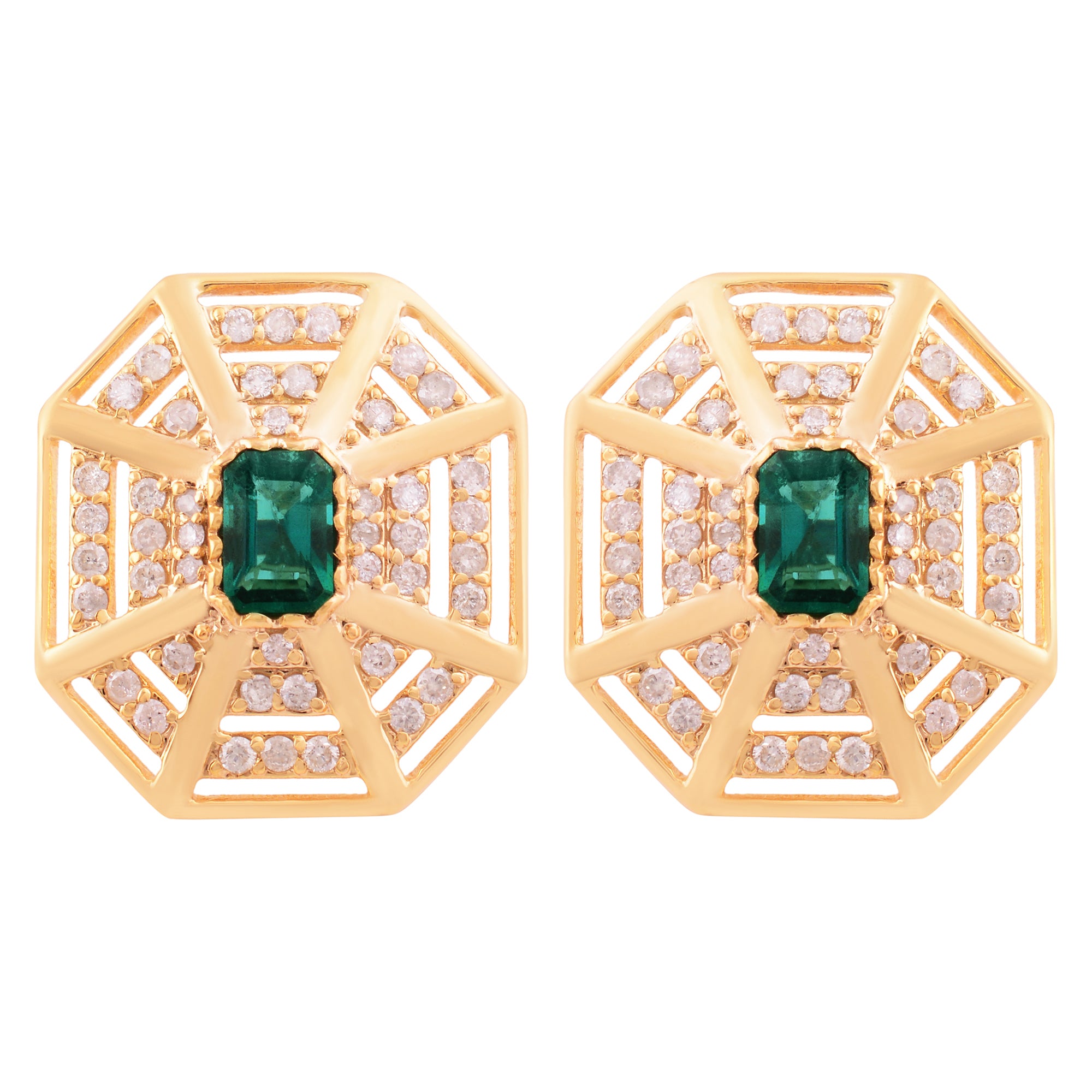 EMERALD WEB EARRINGS