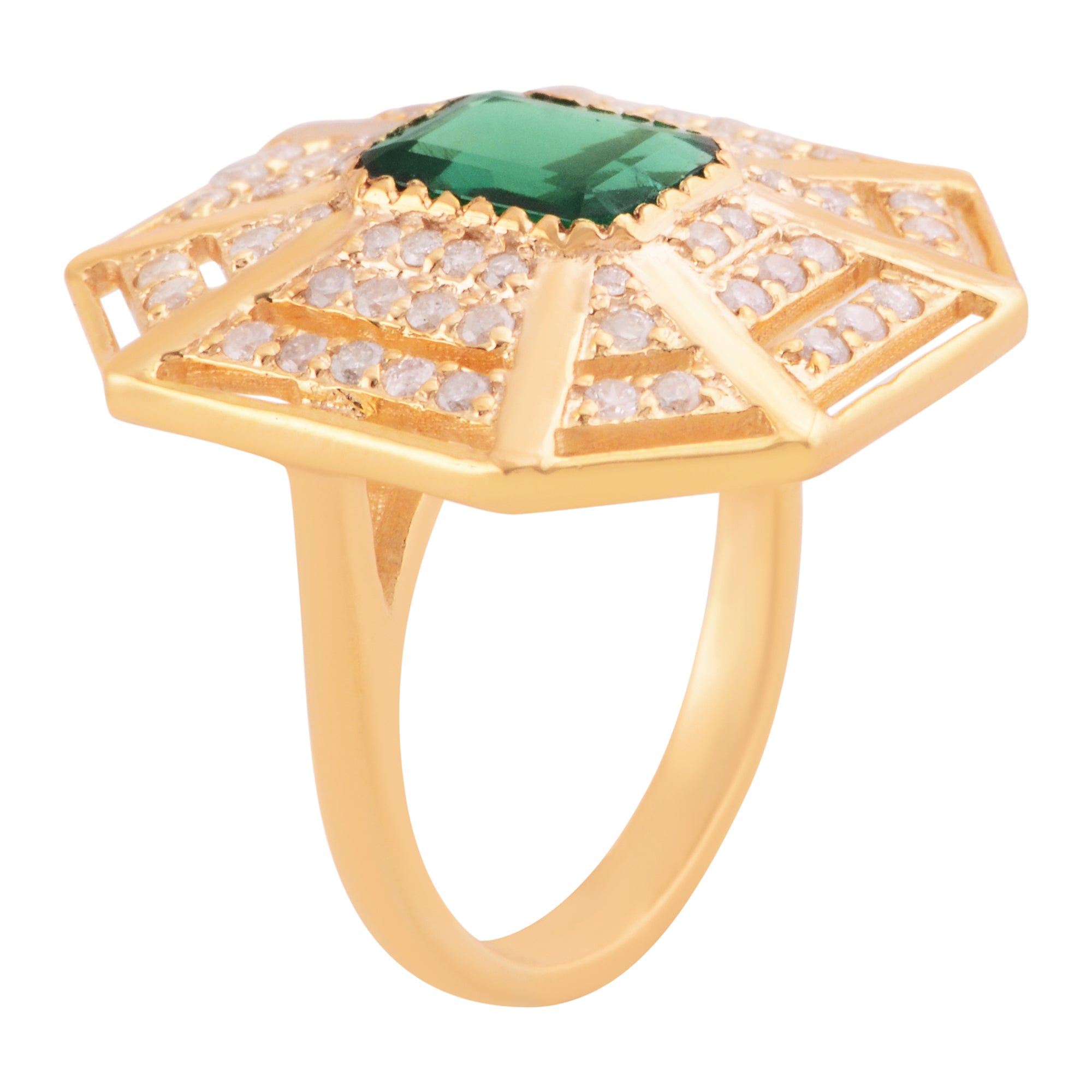 EMERALD WEB RING