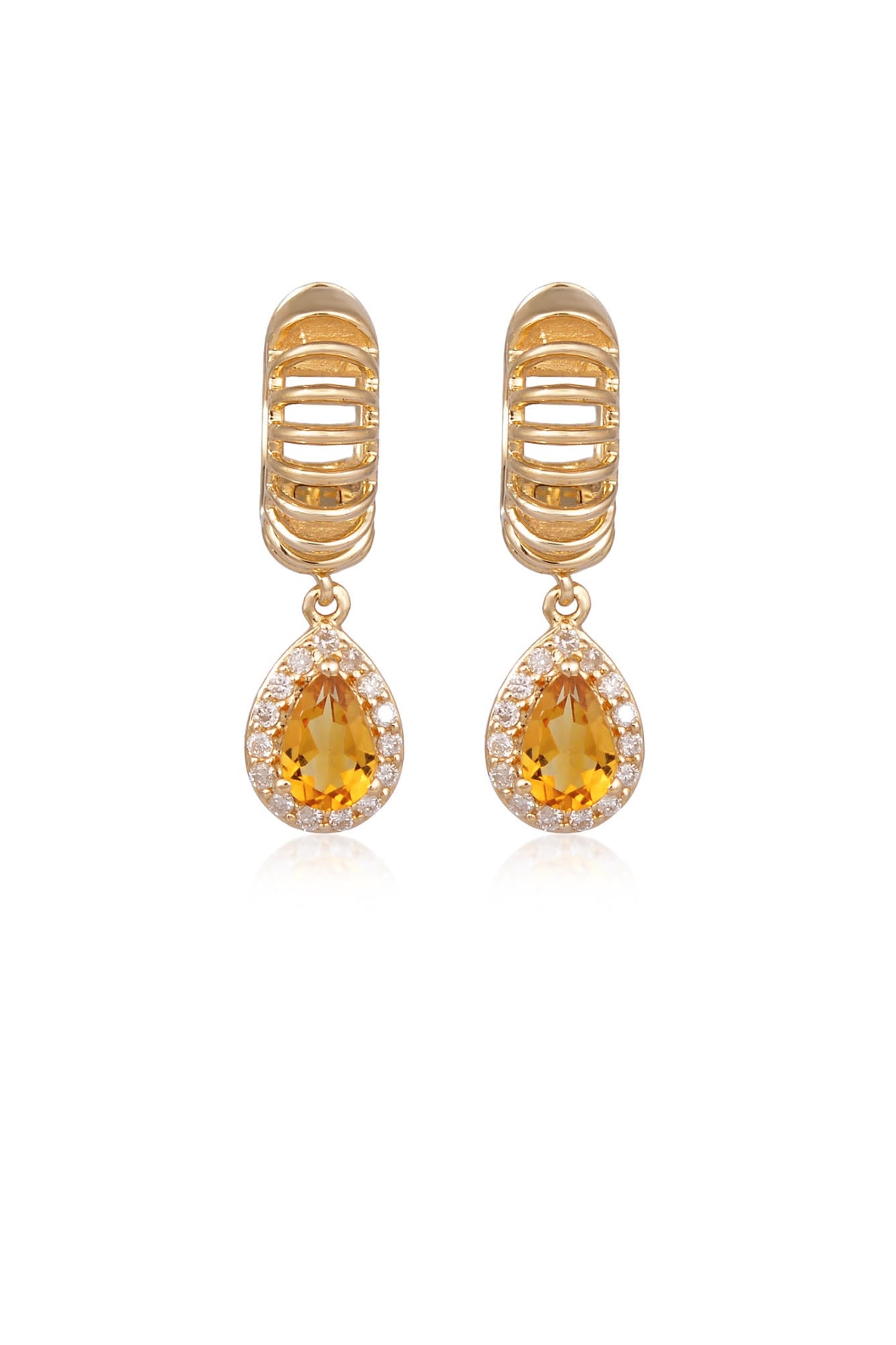 HALA CITRINE CAGE HOOPS