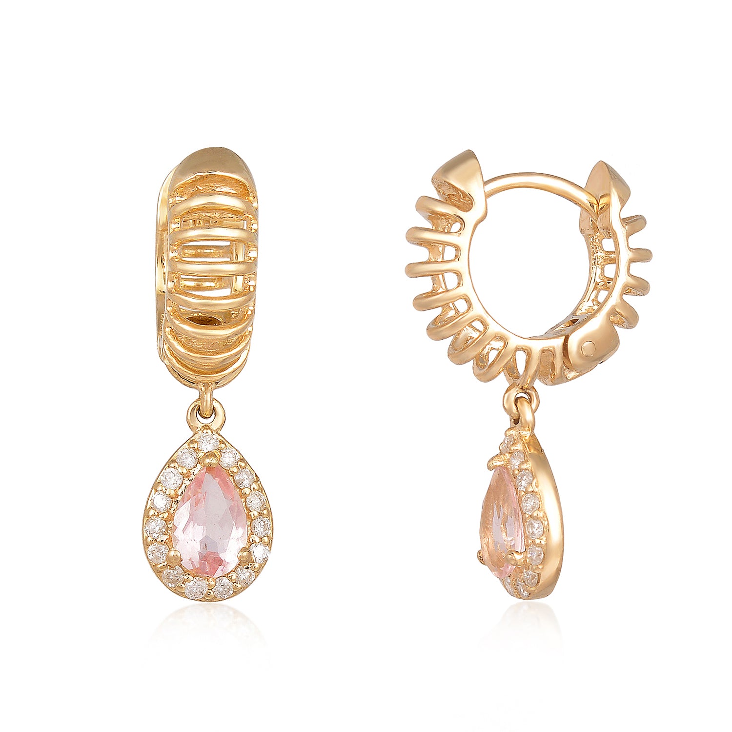 HALA MORGANITE CAGE HOOPS