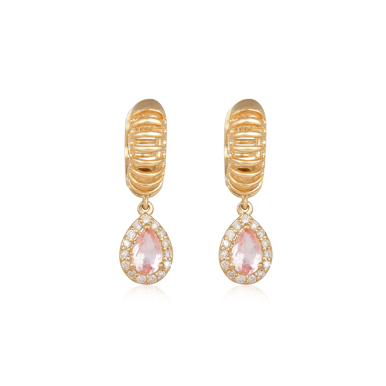 HALA MORGANITE CAGE HOOPS