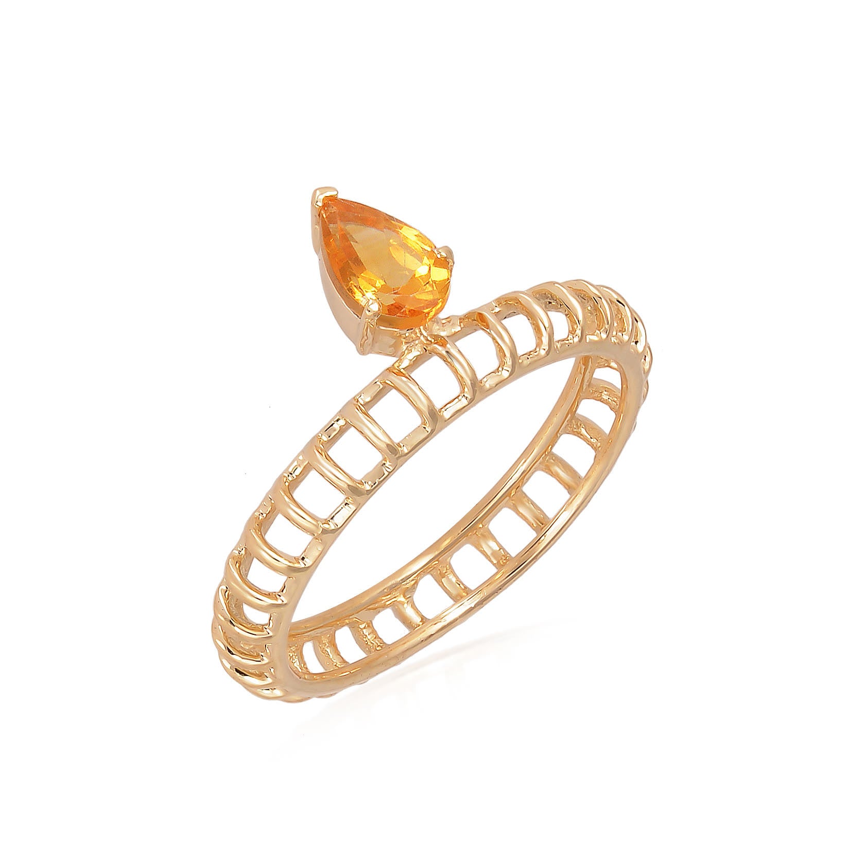 HALA CITRINE CAGE RING