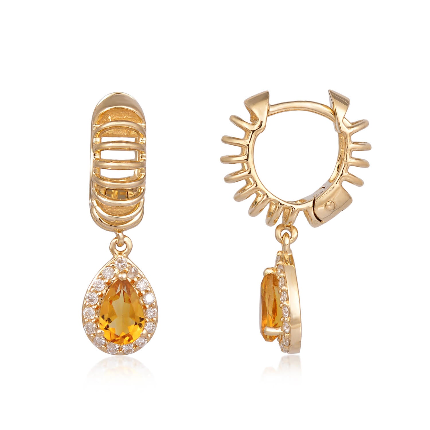 HALA CITRINE CAGE HOOPS