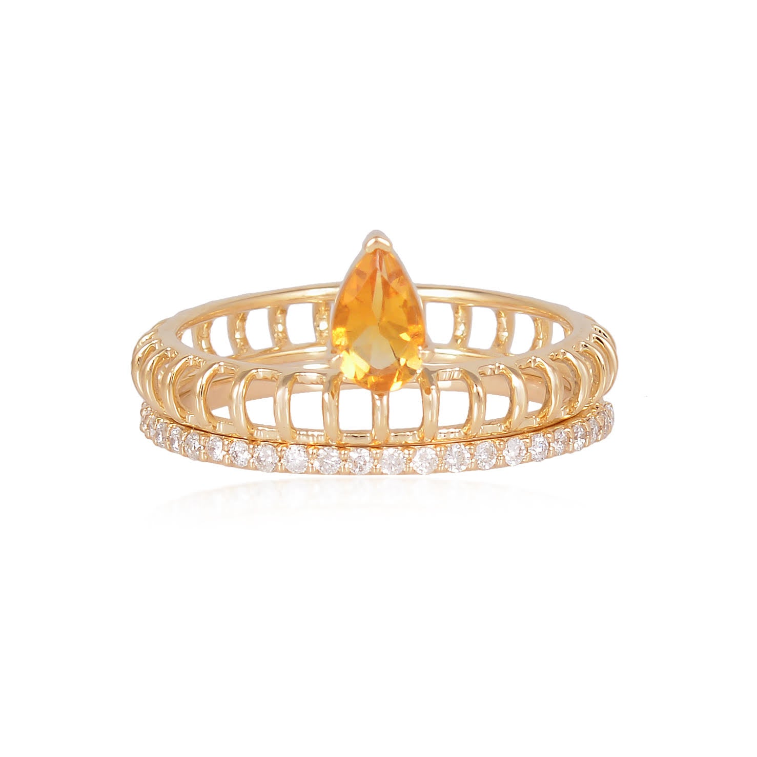 HALA CITRINE CAGE RING